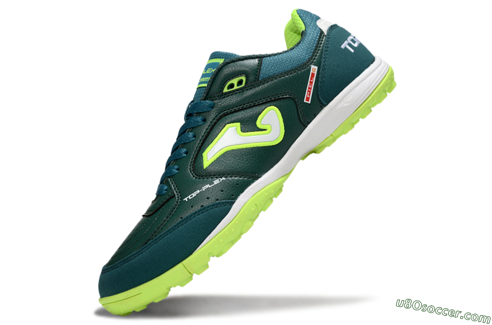 Joma Top Flex TF Artificial Turf Soccer Shoes - Green/Yellow/White 5
