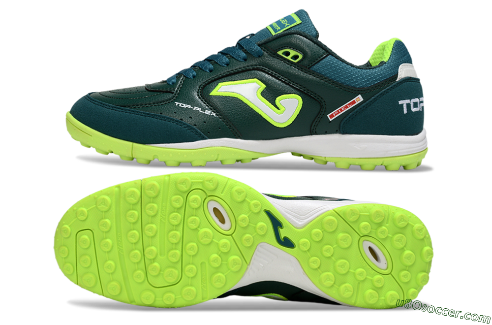 Joma Top Flex TF Artificial Turf Soccer Shoes - Green/Yellow/White 0