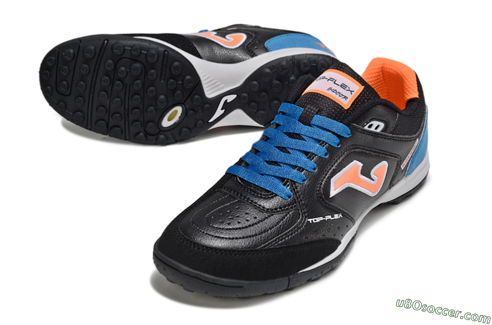 Joma Top Flex TF Artificial Turf Soccer Shoes - Black/Red/Blue 3