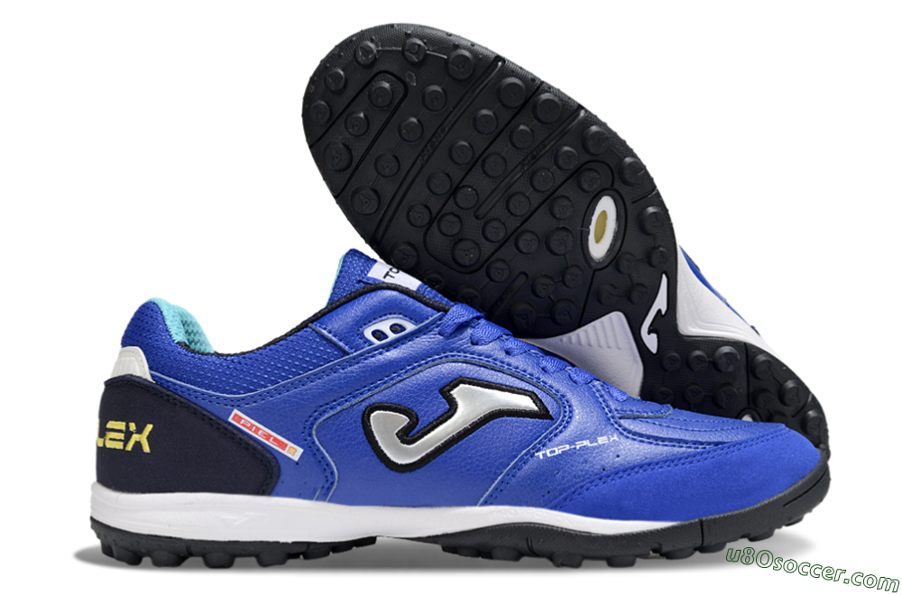 Joma Top Flex TF Artificial Turf Soccer Shoes - Blue/Black/Silver 1
