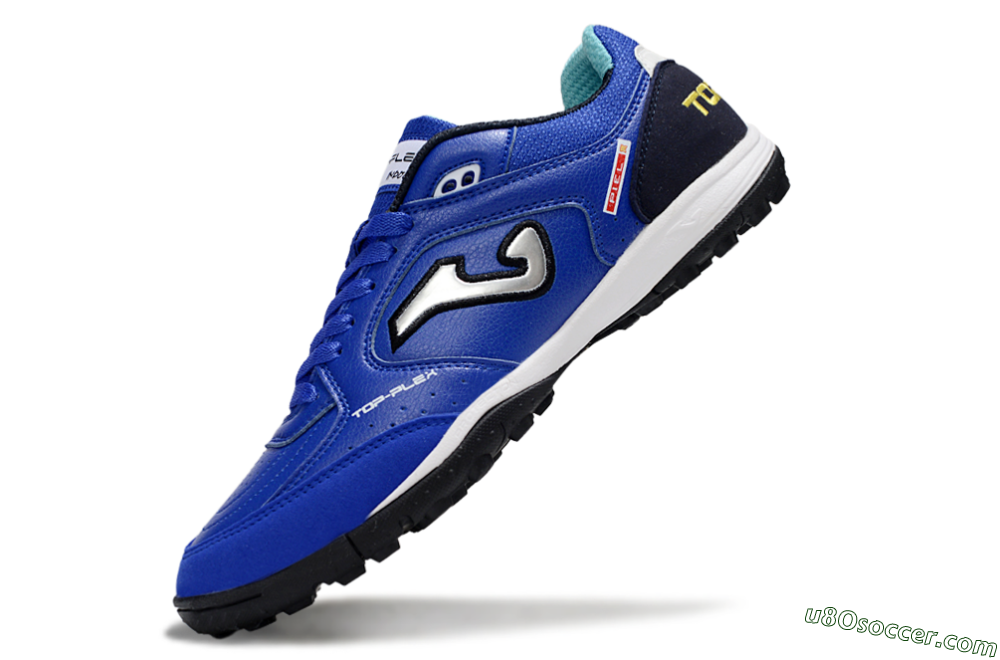 Joma Top Flex TF Artificial Turf Soccer Shoes - Blue/Black/Silver 5