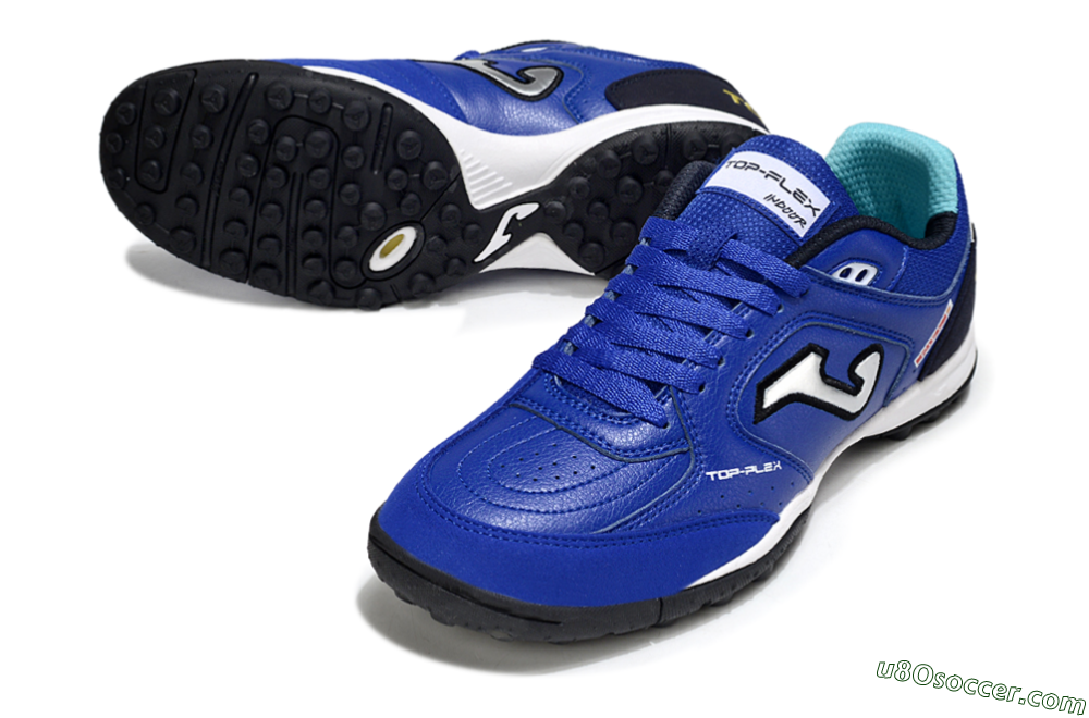 Joma Top Flex TF Artificial Turf Soccer Shoes - Blue/Black/Silver 3