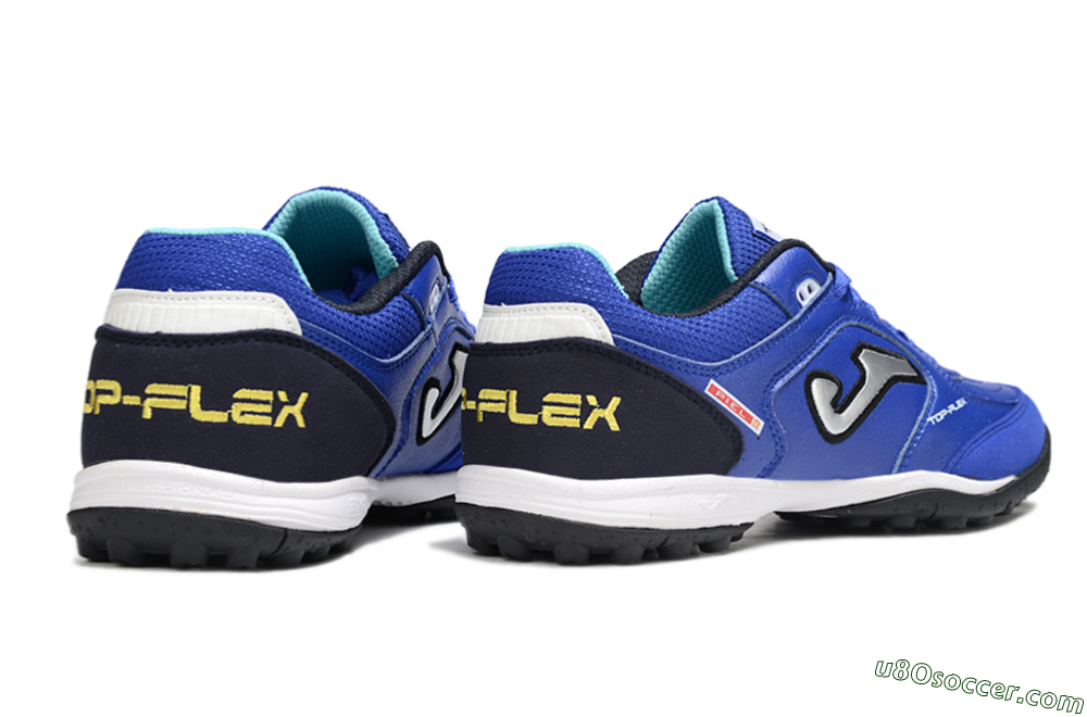 Joma Top Flex TF Artificial Turf Soccer Shoes - Blue/Black/Silver 6