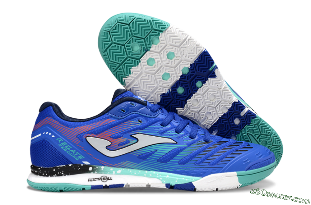 Joma Top Flex IC Indoor & Futsal Soccer Shoes - Blue/Jade/Red 1