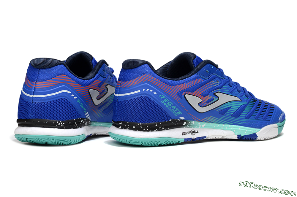 Joma Top Flex IC Indoor & Futsal Soccer Shoes - Blue/Jade/Red 6
