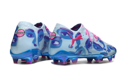 Puma Future 8 Ultimate FG Firm Ground Soccer Cleats - Blue/Pink/Black
