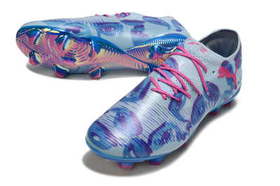 Puma Future 8 Ultimate FG Firm Ground Soccer Cleats - Blue/Pink/Black