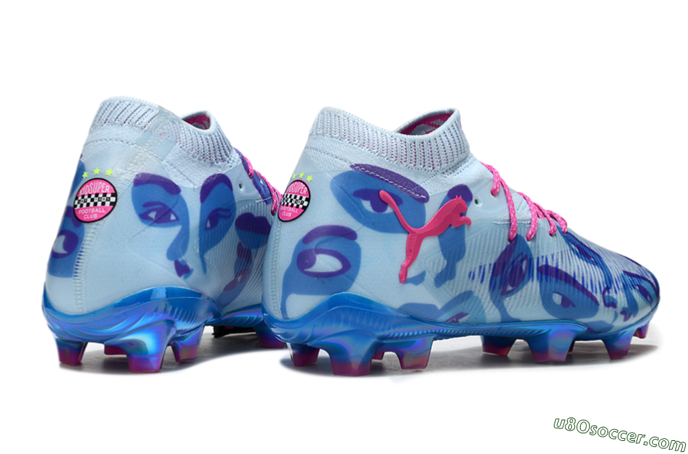 Puma Future 8 Ultimate FG Firm Ground Soccer Cleats - Blue/Pink/Black 5