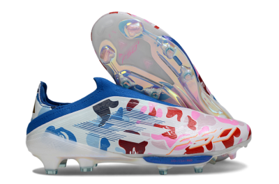 Adidas F50+ Elite Lightstrike Laceless FG Firm Ground Soccer Cleats - Pink/Red/Blue