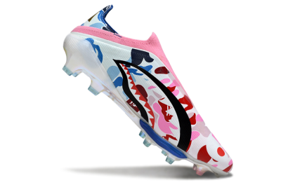Adidas F50+ Elite Lightstrike Laceless FG Firm Ground Soccer Cleats - Pink/Red/Blue