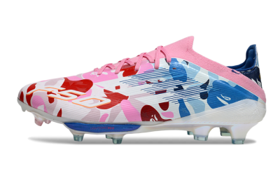 Adidas F50+ Elite Lightstrike Pro FG Firm Ground Soccer Cleats - Pink/Red/Blue