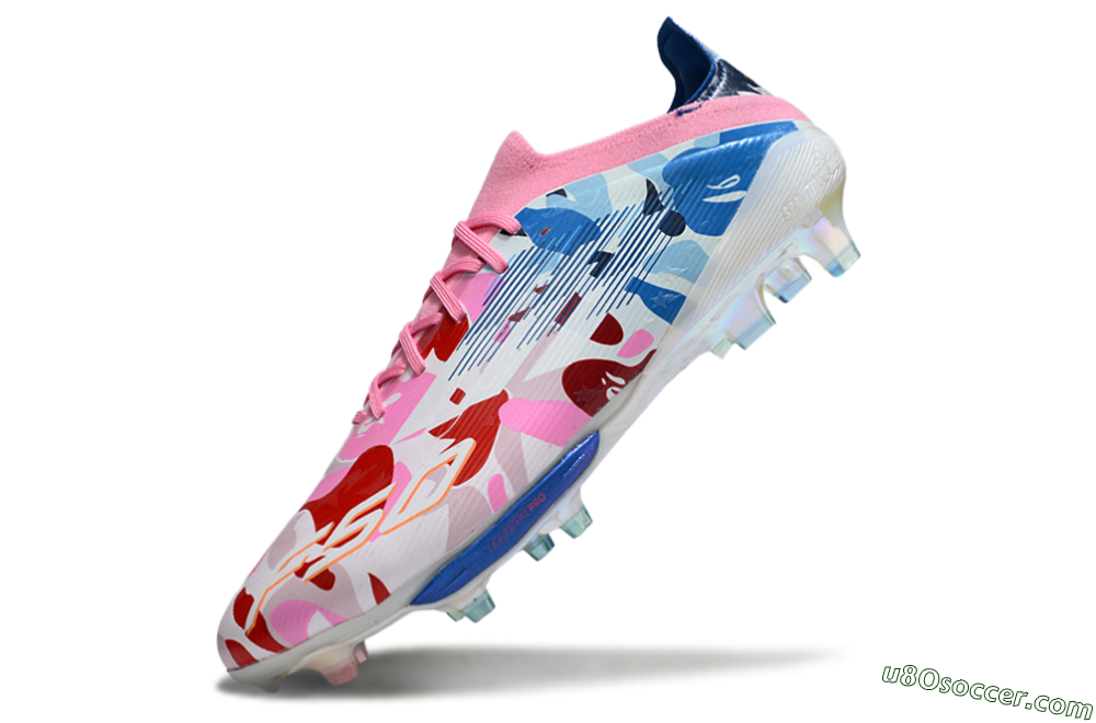 Adidas F50+ Elite Lightstrike Pro FG Firm Ground Soccer Cleats - Pink/Red/Blue 5