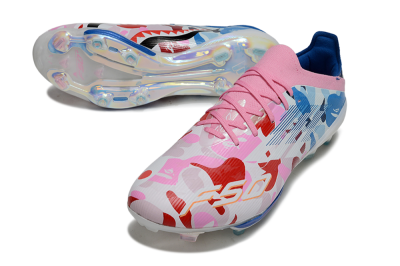 Adidas F50+ Elite Lightstrike Pro FG Firm Ground Soccer Cleats - Pink/Red/Blue