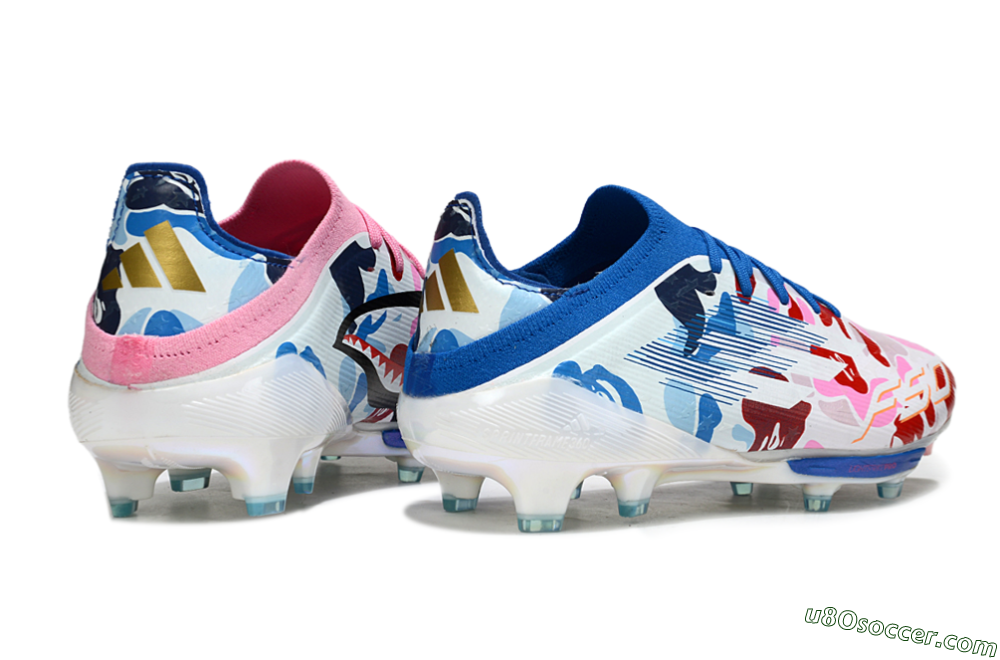 Adidas F50+ Elite Lightstrike Pro FG Firm Ground Soccer Cleats - Pink/Red/Blue 6
