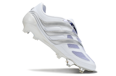 Adidas Predator Precision Elite Foldover Tongue FG Firm Ground Soccer Cleats - Beige/White/Silver
