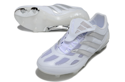 Adidas Predator Precision Elite Foldover Tongue FG Firm Ground Soccer Cleats - Beige/White/Silver