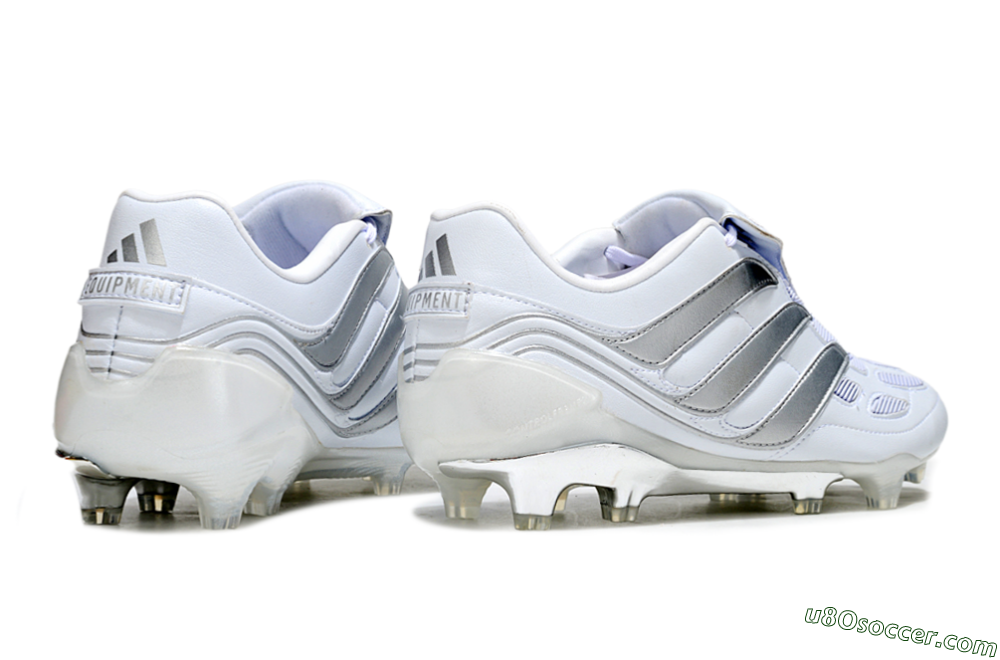 Adidas Predator Precision Elite Foldover Tongue FG Firm Ground Soccer Cleats - Beige/White/Silver 6