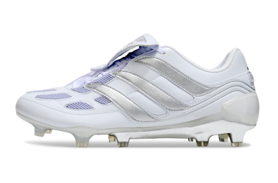 Adidas Predator Precision Elite Foldover Tongue FG Firm Ground Soccer Cleats - Beige/White/Silver