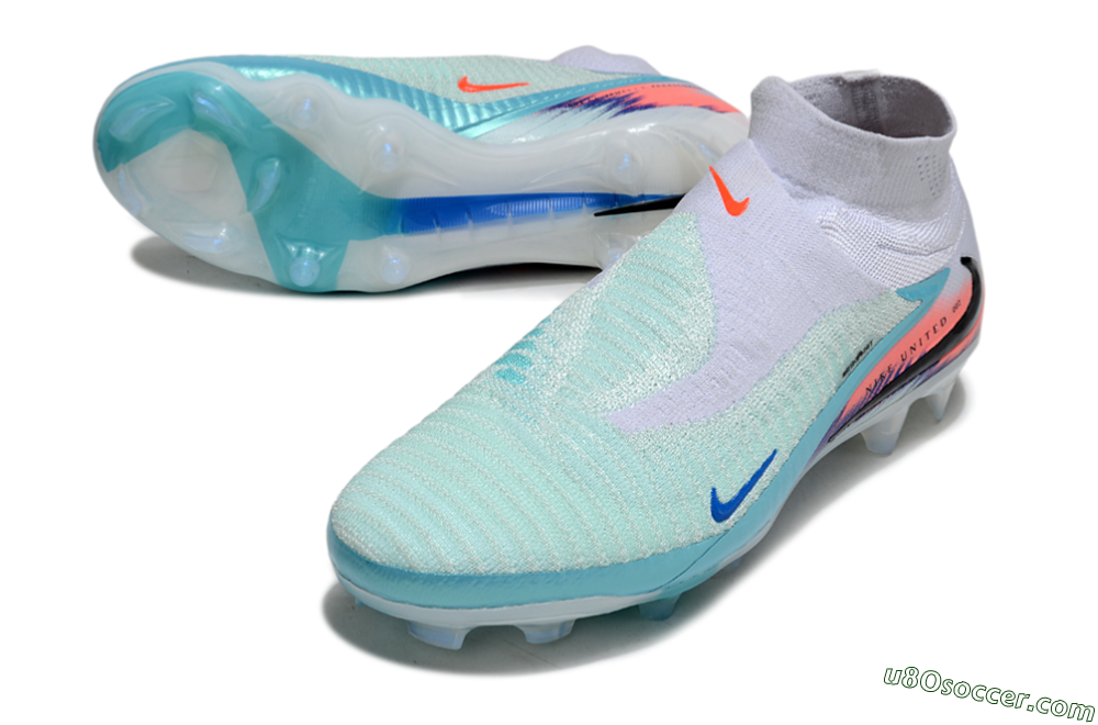 Nike Phantom 6 High Elite FG Firm Ground Soccer Cleats - Jade/White/Red 3
