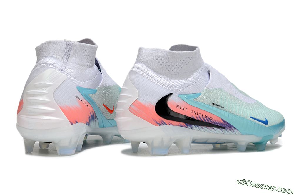 Nike Phantom 6 High Elite FG Firm Ground Soccer Cleats - Jade/White/Red 6