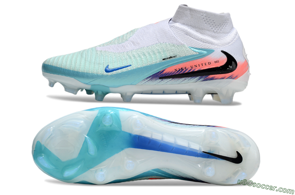 Nike Phantom 6 High Elite FG Firm Ground Soccer Cleats - Jade/White/Red 0