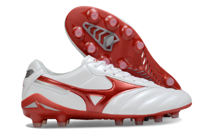 Mizuno Morelia 2 FG Firm Ground Soccer Cleats - White/Red