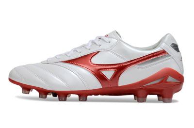 Mizuno Morelia 2 FG Firm Ground Soccer Cleats - White/Red