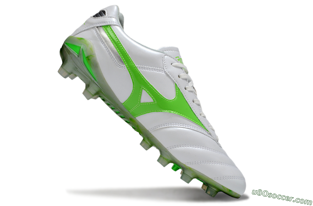 Mizuno Morelia 2 FG Firm Ground Soccer Cleats - White/Yellow 4