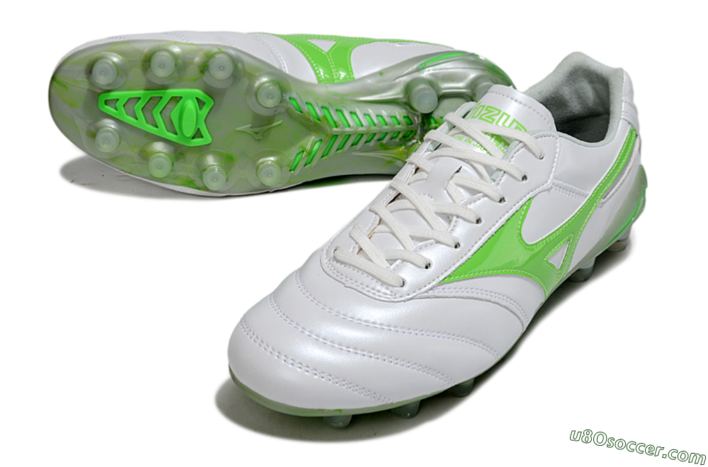 Mizuno Morelia 2 FG Firm Ground Soccer Cleats - White/Yellow 3