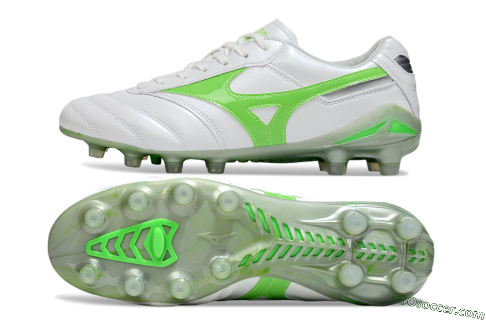 Mizuno Morelia 2 FG Firm Ground Soccer Cleats - White/Yellow 0