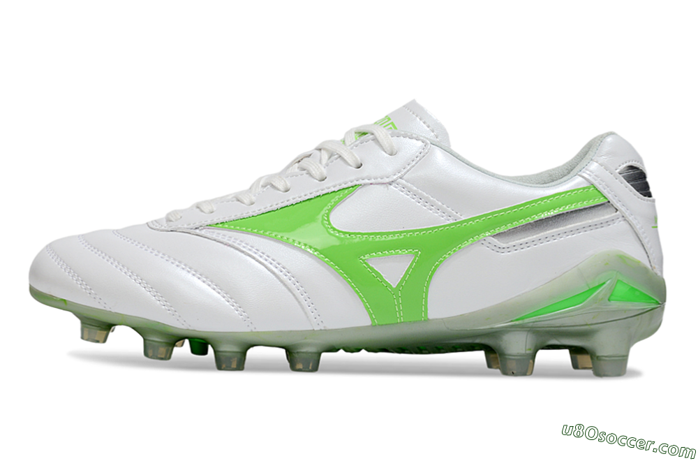Mizuno Morelia 2 FG Firm Ground Soccer Cleats - White/Yellow 2