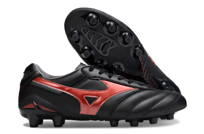 Mizuno Morelia 2 FG Firm Ground Soccer Cleats - Black/Red