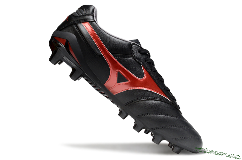 Mizuno Morelia 2 FG Firm Ground Soccer Cleats - Black/Red 4