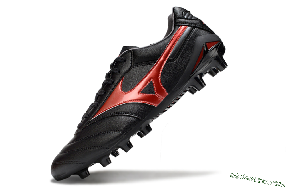 Mizuno Morelia 2 FG Firm Ground Soccer Cleats - Black/Red 5