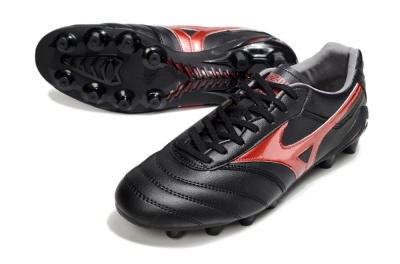 Mizuno Morelia 2 FG Firm Ground Soccer Cleats - Black/Red