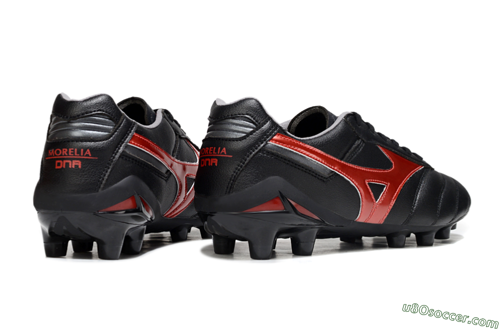 Mizuno Morelia 2 FG Firm Ground Soccer Cleats - Black/Red 6