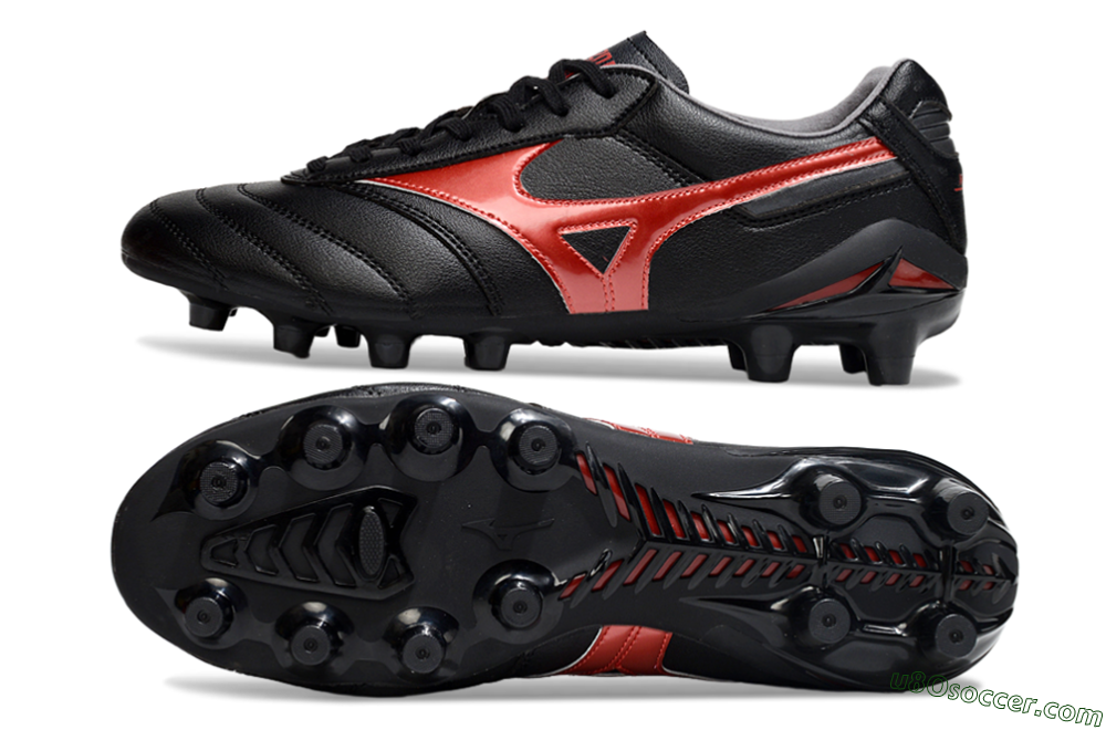 Mizuno Morelia 2 FG Firm Ground Soccer Cleats - Black/Red 0