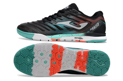 Joma Top Flex IC Indoor & Futsal Soccer Shoes - Black/Jade/Red