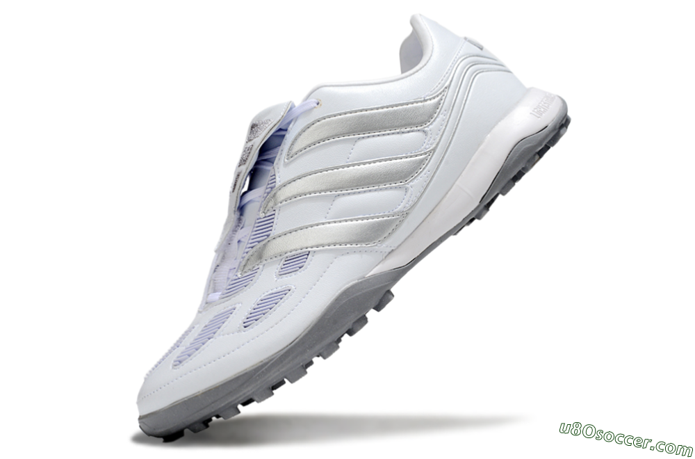 Adidas Predator 25 Elite Foldover Tongue TF Artificial Turf Soccer Shoes - Beige/White/Silver 5