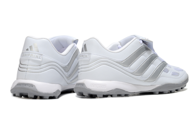Adidas Predator 25 Elite Foldover Tongue TF Artificial Turf Soccer Shoes - Beige/White/Silver