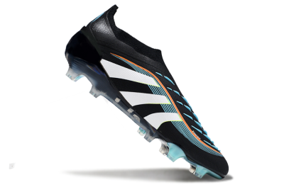 Adidas Predator 25 Elite Laceless FG Firm Ground Soccer Cleats - Black/White/Jade
