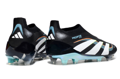 Adidas Predator 25 Elite Laceless FG Firm Ground Soccer Cleats - Black/White/Jade
