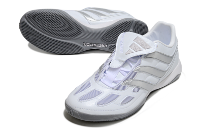 Adidas Predator 25 Elite Foldover Tongue IC Indoor & Futsal Soccer Shoes - Beige/White/Silver