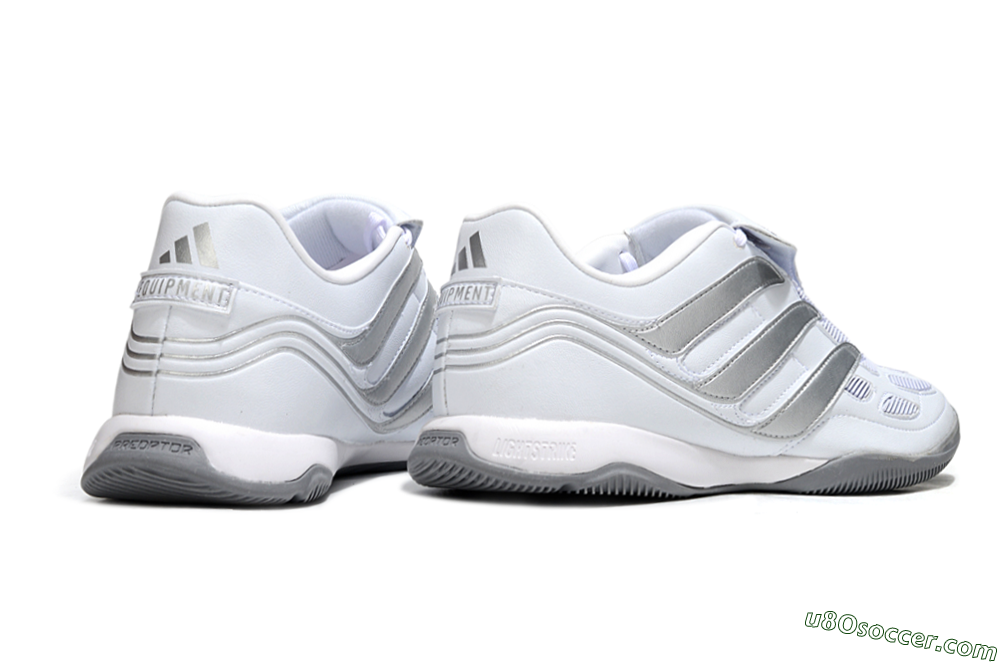 Adidas Predator 25 Elite Foldover Tongue IC Indoor & Futsal Soccer Shoes - Beige/White/Silver 6