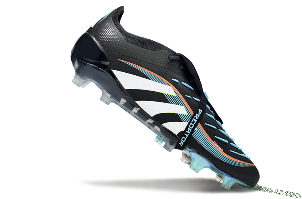 Adidas Predator 25 Elite Foldover Tongue FG Firm Ground Soccer Cleats - Black/White/Jade 4