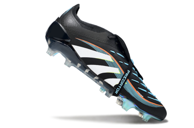 Adidas Predator 25 Elite Foldover Tongue FG Firm Ground Soccer Cleats - Black/White/Jade