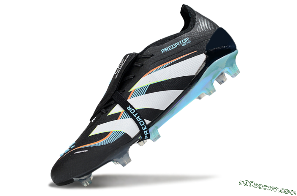 Adidas Predator 25 Elite Foldover Tongue FG Firm Ground Soccer Cleats - Black/White/Jade 5