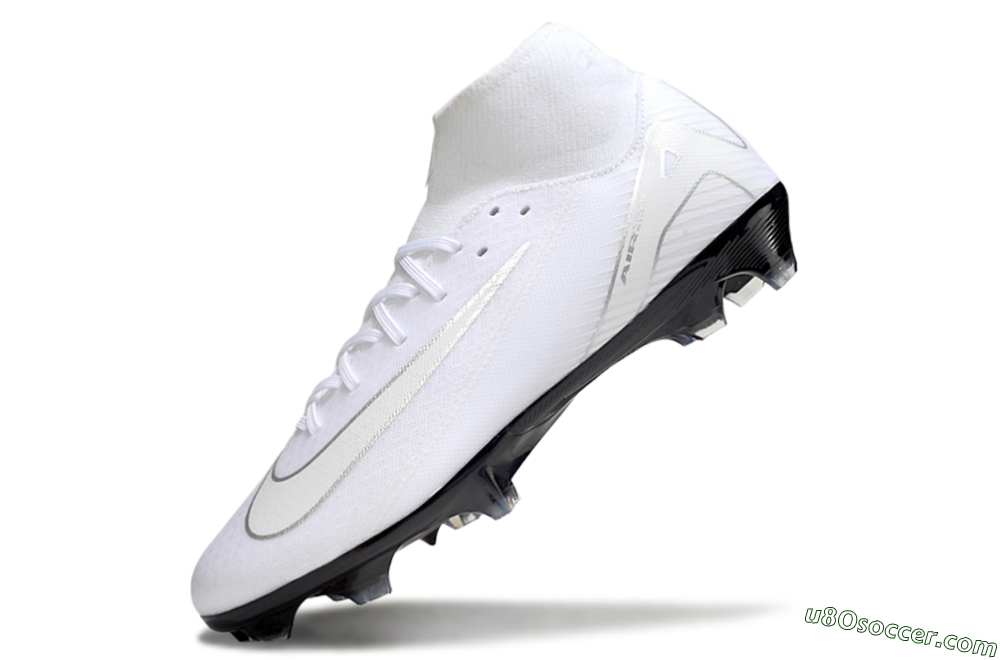 Nike Air Zoom Mercurial Superfly 10 Academy FG Firm Ground Soccer Cleats - White/Silver/Black 5