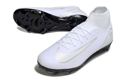 Nike Air Zoom Mercurial Superfly 10 Academy FG Firm Ground Soccer Cleats - White/Silver/Black