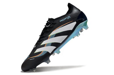Adidas Predator 25 Elite FG Firm Ground Soccer Cleats - Black/White/Jade